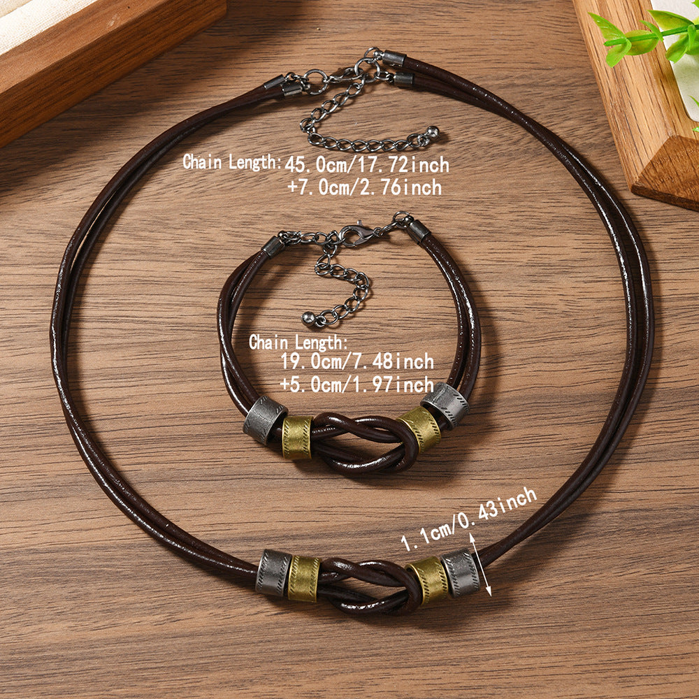 Wholesale Necklace Western Style Cactus Cattle Head Hat Turquoise Flannel Neck Chain